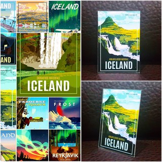 แม่เหล็กติดตู้เย็น อะครีลิค ไอซ์แลนด์ 2×3 นิ้ว ของฝาก ของที่ระลึก Souvenir Acrylic Fridge Magnet Iceland  A 2x3"