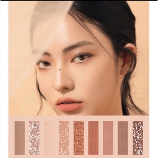 พาเลทอายแชโดว์ 9สี เนื้อดินน้ำมัน สีสวย ติดทน กันน้ำ 9ช่อง แบบพกพาและใช้งานง่าย