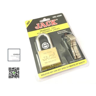 กุญแจ แม่กุญแจ Jack ขนาด 40mm. รุ่นคอยาว รหัส 408L