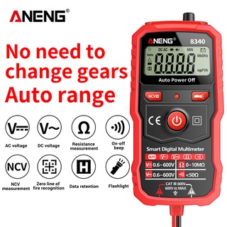 Aneng 8340 มัลติมิเตอร์ดิจิตอล 1999 เครื่องวัดแรงดันไฟฟ้า Ac / Dc สําหรับซ่อมแซมวงจร