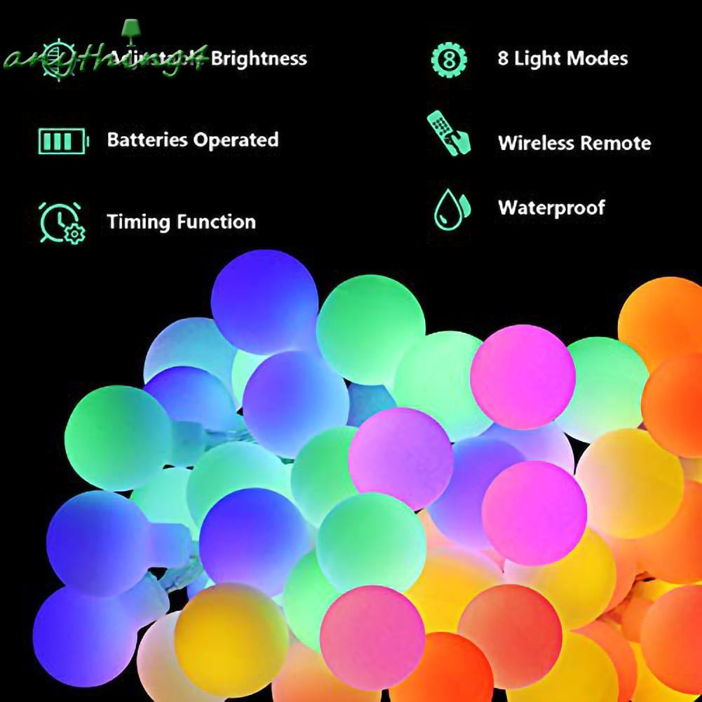 Cotton Light★ LED String Lights Colorful Fairy Bubble Ball Lamp ...