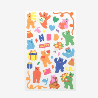 Jelly Bear Sticker - 26 Surprise สติกเกอร์หมีจิ๋ว จาก Dailylike ลิขสิทธิ์แท้