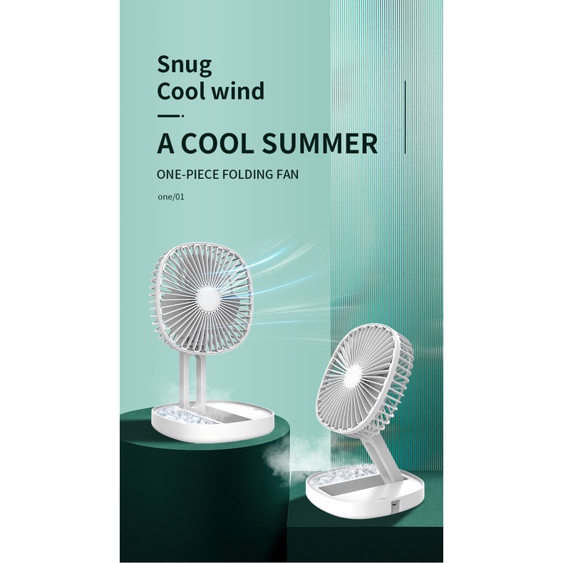 XIAOMI Folding Fan Portable Electric Fan Usb Rechargeable Fan Ice Cubes ...