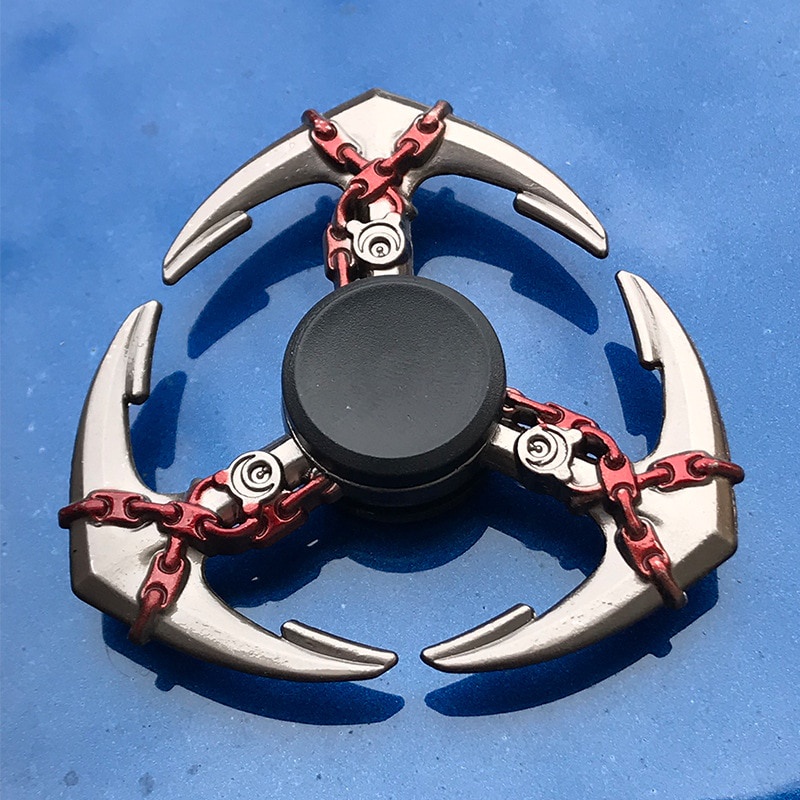 มินิผู้ใหญ่ Fidget Spinner Gyro Sniper ของเล่นโลหะแหวนควันระเบิด Pan Shape Spinner