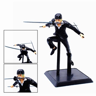 ฟิกเกอร์ PVC รูปการ์ตูนอนิเมะ One Piece Roronoa Zoro Black Clothing Battle Edition ขนาด 20 ซม. ของขวัญ สําหรับตกแต่ง