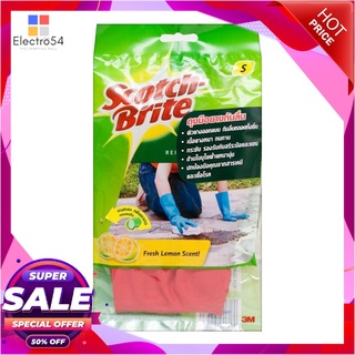 🔥สินค้าขายดี!! SCOTCH BRITE ถุงมือยางขนาดเล็ก สีแดง