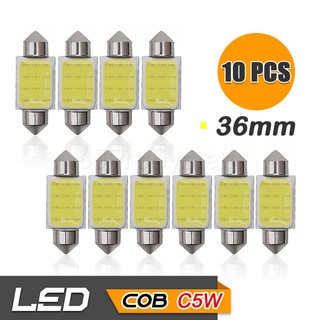 65Infinite (แพ๊ค 10 COB C5W 36mm) COB LED C5W 36mm ไฟส่องป้ายทะเบียน 3W 220LM Super Bright สี ขาว