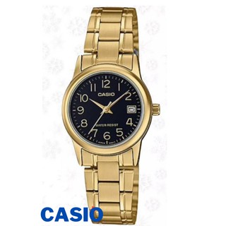 casio นาฬิกาผู้หญิง สายสเตนเลส รุ่น LTP-V002G-1B