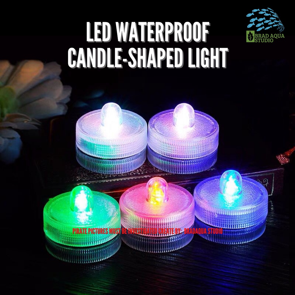 LED Waterproof Candle-Shaped Light Fish Decors