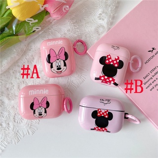 เคสแข็ง สําหรับ AirPods Pro gen3 AirPods 2 Fashion Cute Cartoon มินนี่เม้าส์ Minnie Mouse Protective Hard Case