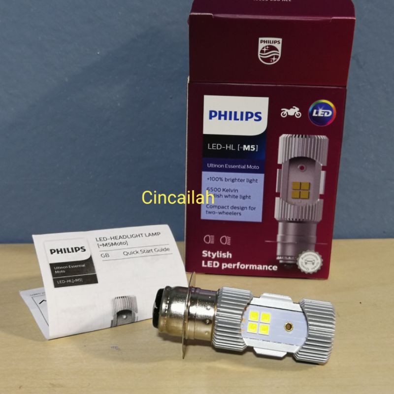 Philips LED - หลอดไฟหน้า 12V 6/6W M5 / T19 - Ultinon Essential Moto