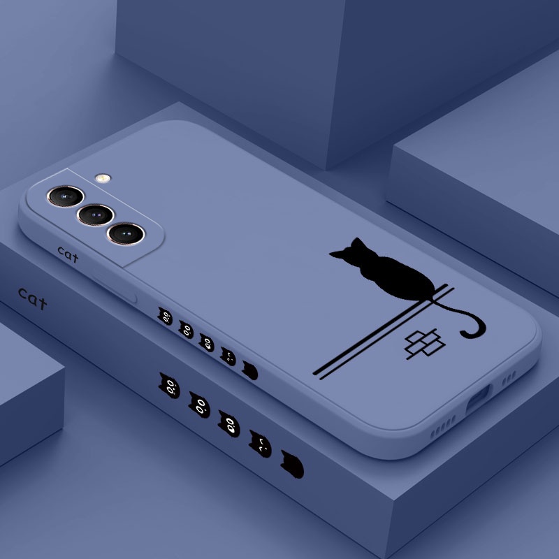 เคสโทรศัพท์มือถือ ลายแมว สวมใส่สบาย สําหรับ Samsung Galaxy S21 S20 FE Ultra Plus