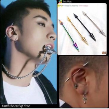 ต่างหูดามหัวแหลม จิวดามหู คาดหู เหล็กยาวหู สแตนเลสแท้ ไม่ลอกไม่ดำ ส่งจากไทยส่งเร็วส่งไว มีบริการเก็บปลายทาง