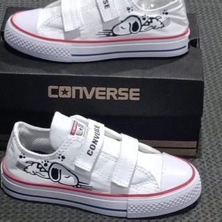 ซื้อกะลาสี●➤ Converse_childrens รองเท้าผ้าใบลําลองแฟชั่น ลายการ์ตูนสนูปปี้ สําหรับเด็ก