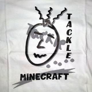 เสื้อ Tackle4826 TackleMinecraft (สีขาว/สีดำ) Cotton 100% นุ่มใส่สบาย