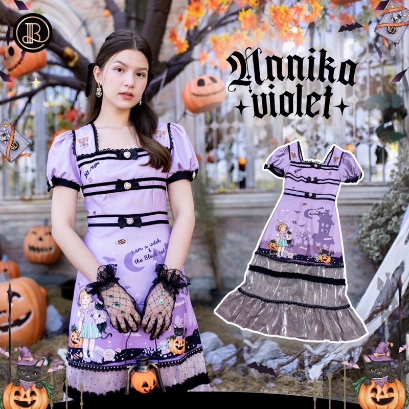 BLT Maxi Dress เดรสยาวม่วง Size M มือ1 Halloween v2🎃