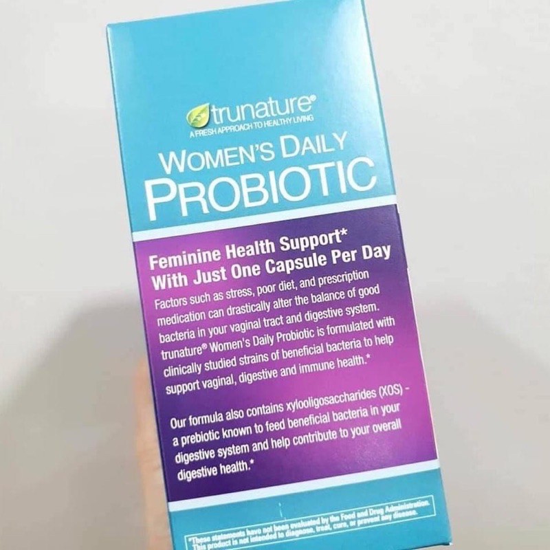 Trunature Womens Daily Probiotic 90 Vegetarian Capsules โพรไบโอติกสำหรับผู้หญิง Made In Usa