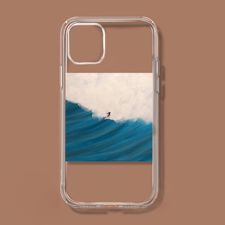 Surfing iPhone 13 pro max cover 11 12 pro transparent all-inclusive soft shell ins simple painted iPhone 8 plus SE 2020 XR XMAX soft edge drop protection cover