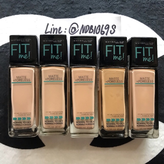 ส่งฟรี KERRY ❤️ผลิต ปี 17และ18 แท้ รองพื้น เนื้อแมท คุมมัน Maybelline Fit Me Foundation 120 122 125