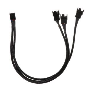 30CM 4Pin to 3 Ways Y Splitter Cable Fan 4 Pin to 3x4Pin/3Pin Extension Cable for PC Computer Laptop