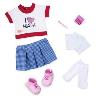 Our Generation -MATH CLASS OUTFIT W/CALCULATOR (BD30466Z) - ชุดเรียนคณิตศาสตร์ และเครื่องคิดเลขสำหรับตุ๊กตา