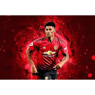 แรชฟอร์ด Rashford Manchester United แมนเชสเตอร์ยูไนเต็ด แมนยู โปสเตอร์ Poster วอลเปเปอร์ ตกแต่งผนัง ฟุตบอล Football