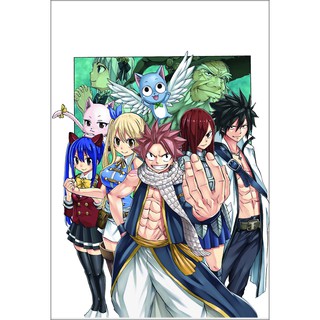 โปสเตอร์ Fairy Tail แฟรี่เทล ศึกจอมเวทอภินิหาร การ์ตูน ญี่ปุ่น Poster ของขวัญ โปสเตอร์สำหรับเด็ก Japan Anime FairyTail