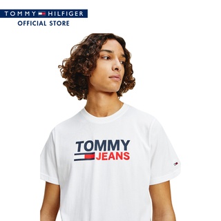 TOMMY HILFIGER เสื้อยืดชาย รุ่น DM0DM10103 YBR สีขาว