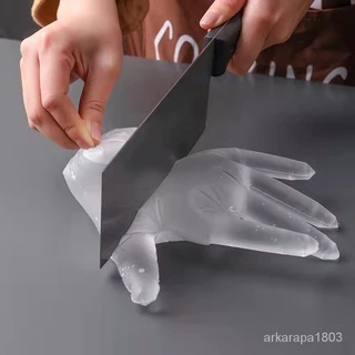 ถุงมือทำอาหาร อเนกประสงค์ ใช้แล้วทิ้ง 100 ชิ้น/กล่อง Food Grade