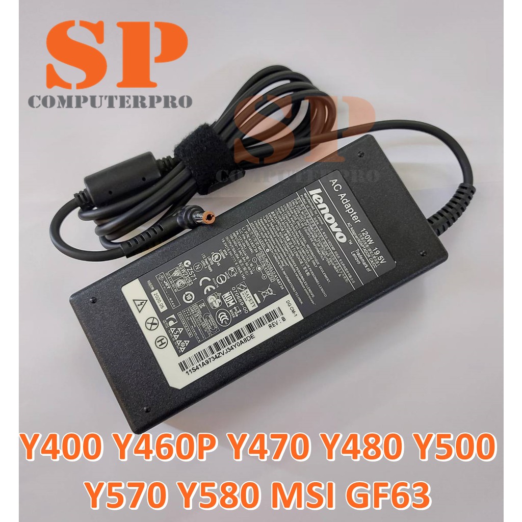 ADAPTER IBM-LENOVO อแดปเตอร์ ของแท้ LENOVO Y400 Y460P Y470 Y480 Y500 Y570 Y580 MSI GF63 19.5V 6.15A (5.5*2.5mm) 120W #2