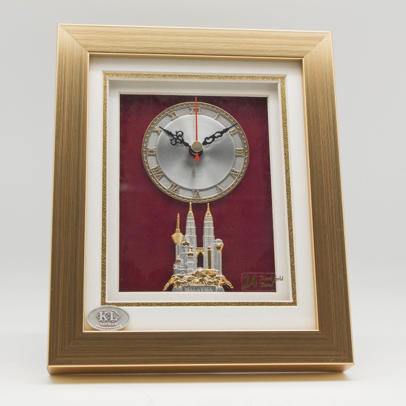 [700G] KL Design (สีทอง) (6" x 8" นิ้ว) กรอบทองพร้อมนาฬิกา
