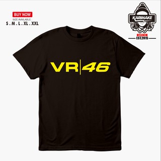 เสื้อยืดผ้าฝ้าย เสื้อยืด พิมพ์ลายรถยนต์ Motogp Valentino Rossi VR46