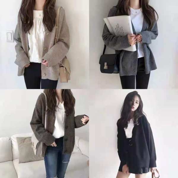 ส่งไวจากไทย maisidamall เสื้อคลุมไหมพรมคาร์ดิแกน ผ้านิ่ม ใส่สบาย 4 สี มีกระดุมหน้า เสื้อคลุมคาร์ดิแกนไหมพรมถัก ไซส์ใหญ่