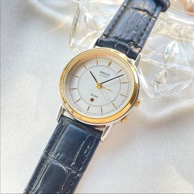 นาฬิกา​ข้อ​มือ​ Alba Proceed Alarm​ มือสอง แท้ 100% นำเข้าจากประเทศญี่ปุ่น มีของ​พร้อมส่ง