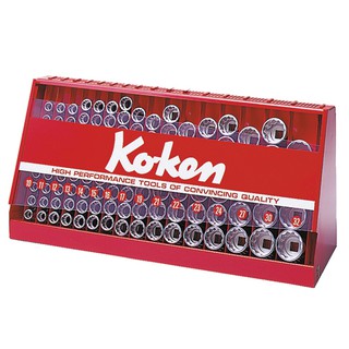 KOKEN S4240HA บ๊อกชุด 1/2"-6P-103 ชิ้น (นิ้ว) ในตู้โชว์เหล็ก