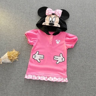 เสื้อเด็กมีฮู้ด Minnie T-Shirt ชุดเด็ก เสื้อผ้าเด็ก