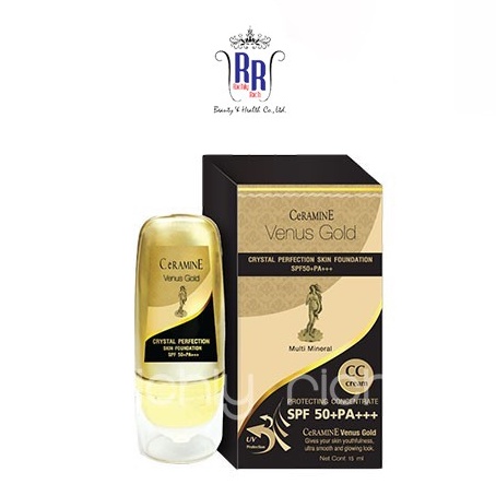🔸แท้|ส่งไว🔸CERAMINE ครีมกันแดด ผสมรองพื้น Venus Gold SPF50 PA+++ กันน้ำ กันเหงื่อ รองพื้น เซอรามายน์ ริชชี่ริชบิวตี้