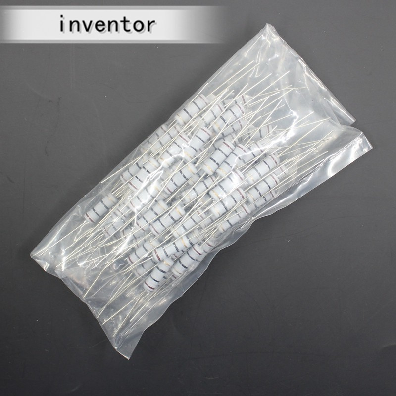 ตัวต้านทานฟิล์มคาร์บอน 1W 2W 3W 5W 5% 620R 680R 750R 820R 910R 1K 1.2K 1.3K 1.5K Ohm 20 ชิ้นสําหรับร