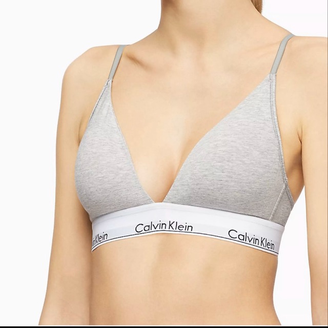 CALVIN KLEIN ชุดชั้นในหญิง รุ่น MODERN COTTON LIGHTLY LINED TRIANGLE  BRALETTE - duandaraokey - ThaiPick