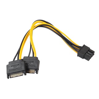 [ oticle ] Dual 15 Pin SATA Male To PCIe 8pin