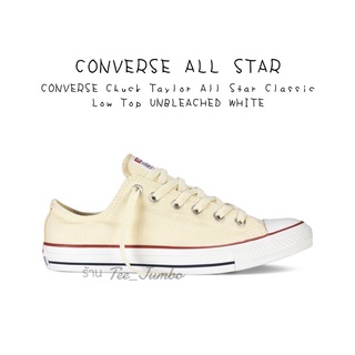 รองเท้า CONVERSE Chuck Taylor All Star Classic Low Top UNBLEACHED WHITE รองเท้าสีครีมไข่ 🦖 สินค้าพร้อมกล่อง