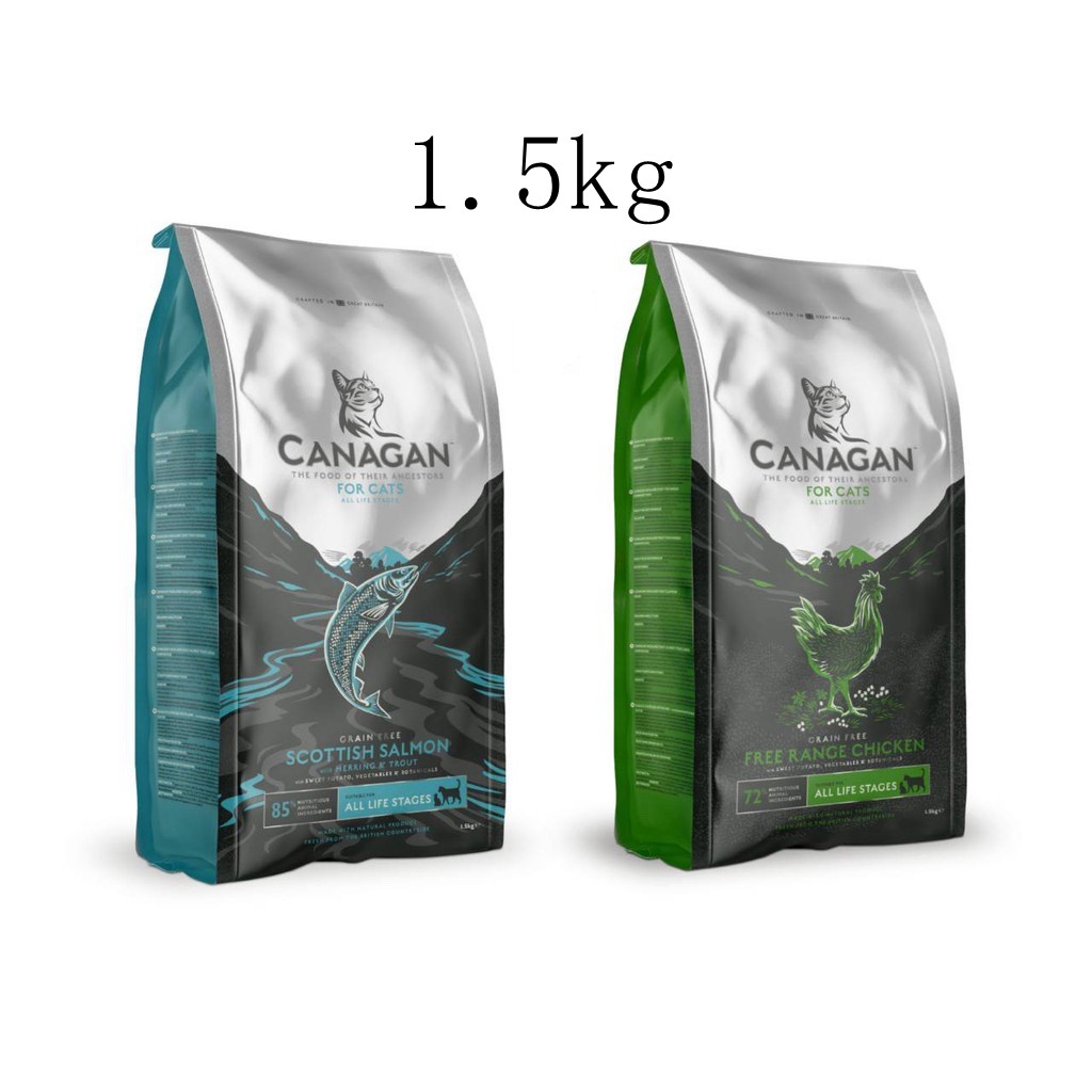 อาหารแมวทุกช่วงวัย Canagan Cat 1.5 KG Salmon / Free Range Chicken อาหารแมว อาหารลูกแมว อาหารแมวโต คานาแกน