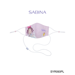 Sabina Kids Mask หน้ากากอนามัย "สำหรับเด็ก 6-12 ปี" รหัส SYR093PL สีชมพูอ่อน มีสายคล้องคอ