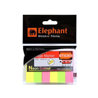 Elephant ตราช้าง กระดาษโน๊ต กระดาษโน๊ตกาวในตัว อินเด็กซ์ นีออน12x50มม.