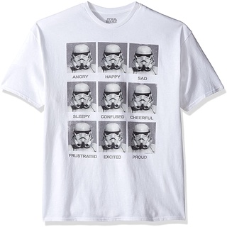เสื้อยืดอินเทรนด์ผู้ชายอินเทรนด์ผู้หญิงเสื้อยืด พิมพ์ลาย Star Wars Stormtrooper Today I am Angry Happy Sad ตลก สําหรับผู