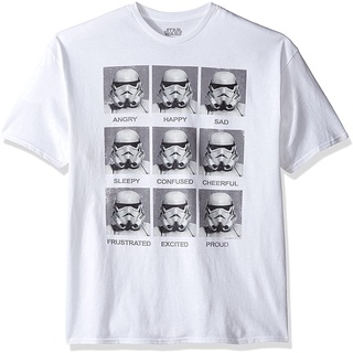 เสื้อยืดอินเทรนด์ผู้ชายอินเทรนด์ผู้หญิงเสื้อยืด พิมพ์ลาย Star Wars Stormtrooper Today I am Angry Happy Sad ตลก สําหรับผู