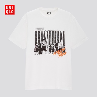 Uniqlo เสื้อยืดแขนสั้น พิมพ์ลายการ์ตูนมังงะ 436615 สําหรับผู้ชาย ( ดาบพิฆาตอสูร