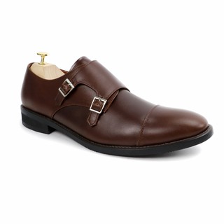 BROWN STONE RULER MONK STRAP OIL BRANDY BROWN