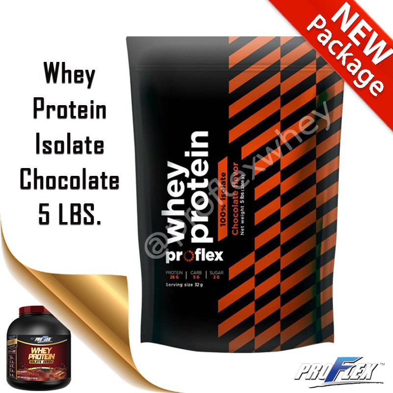 🔥 Proflex Whey Protein IsoIate chocolate เวย์โปรตีน ไอโซเลต สูตรลีนกล้ามให้ชัด รสช็อคโกเเลต  5 ปอนด์