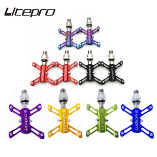 Litepro ที่เหยียบบันไดจักรยาน อะลูมิเนียมอัลลอย กันลื่น สําหรับจักรยานเสือภูเขา BMX